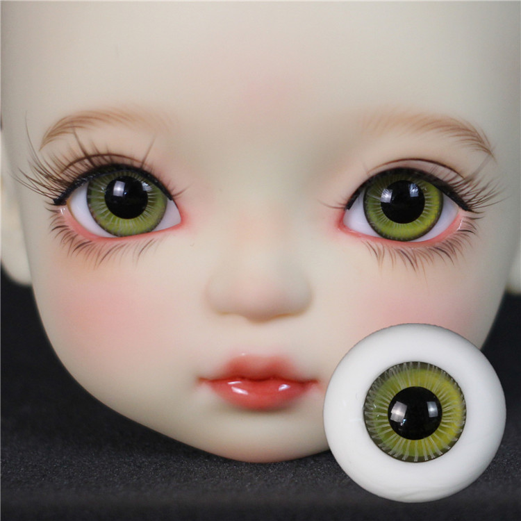 BJD娃娃16mm棕黄色玻璃眼眼珠