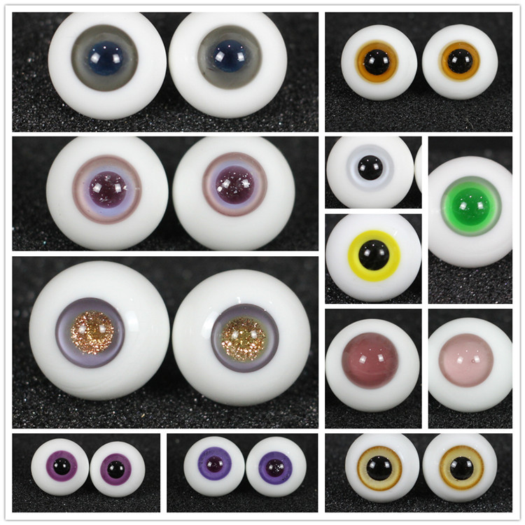 BJD娃娃16mm棕黄色软妹玻璃眼睛