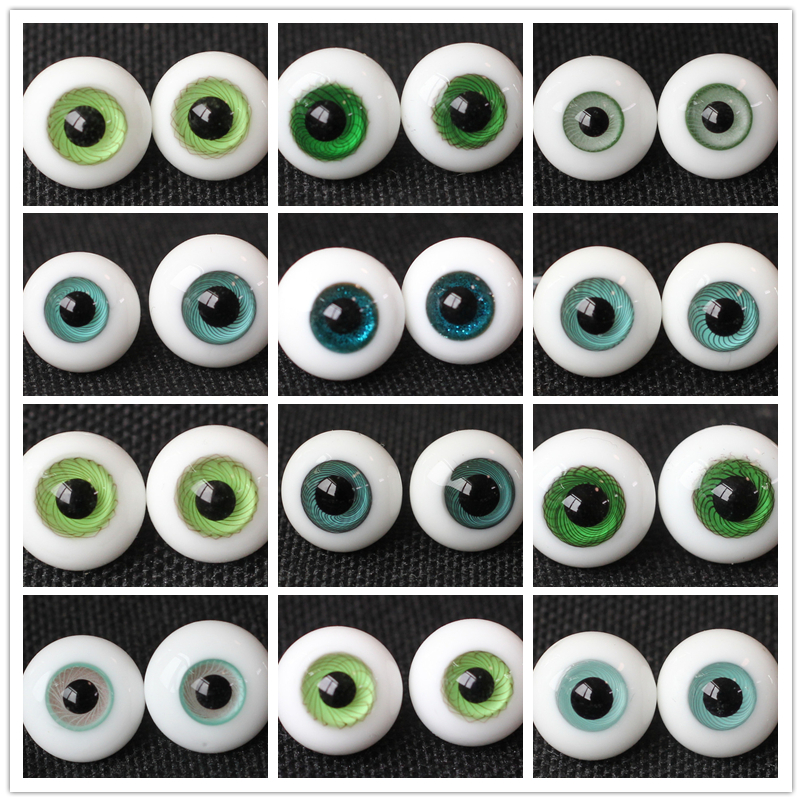 BJD娃娃眼睛12mm眼珠1/6分8分森林系墨绿色果绿色小清新玩偶配件