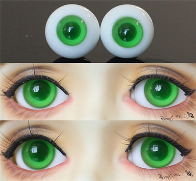 BJD娃娃眼睛青绿果绿彩瞳玻璃眼