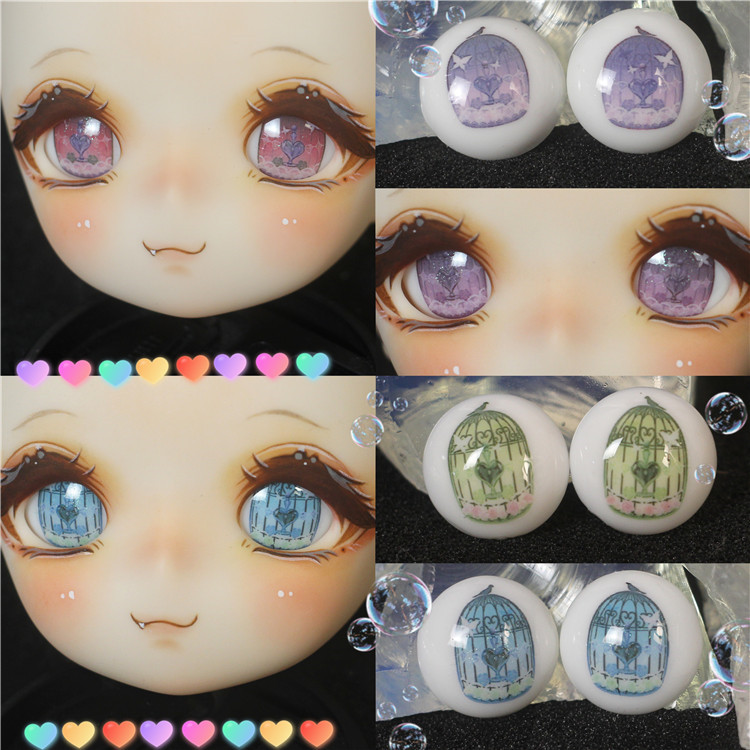 BJD娃娃眼16mm熊妹14mm水贴眼睛