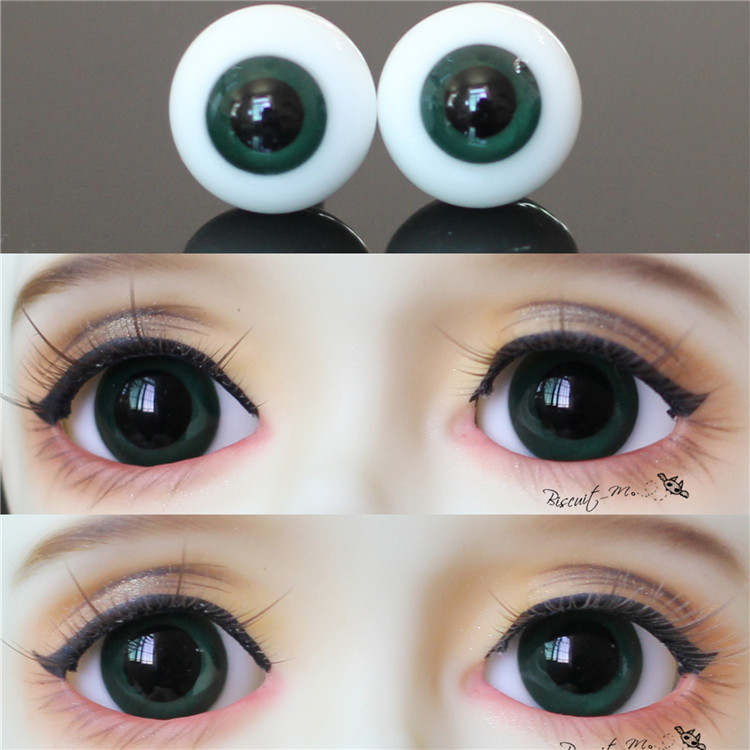 BJD娃娃玻璃眼珠墨绿玩偶仿真眼