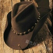 新款 直销澳洲羊毛西部牛仔帽男女士藏帽防水防皱大檐草原骑马帽子