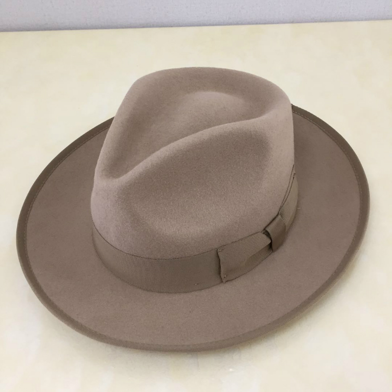 2025年新款礼帽欧美原单男士绅士爵士帽户外休闲帽纯羊毛大檐帽子