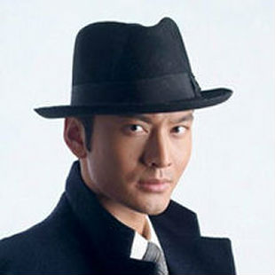 真羊毛许文强上海滩电影大檐帽子