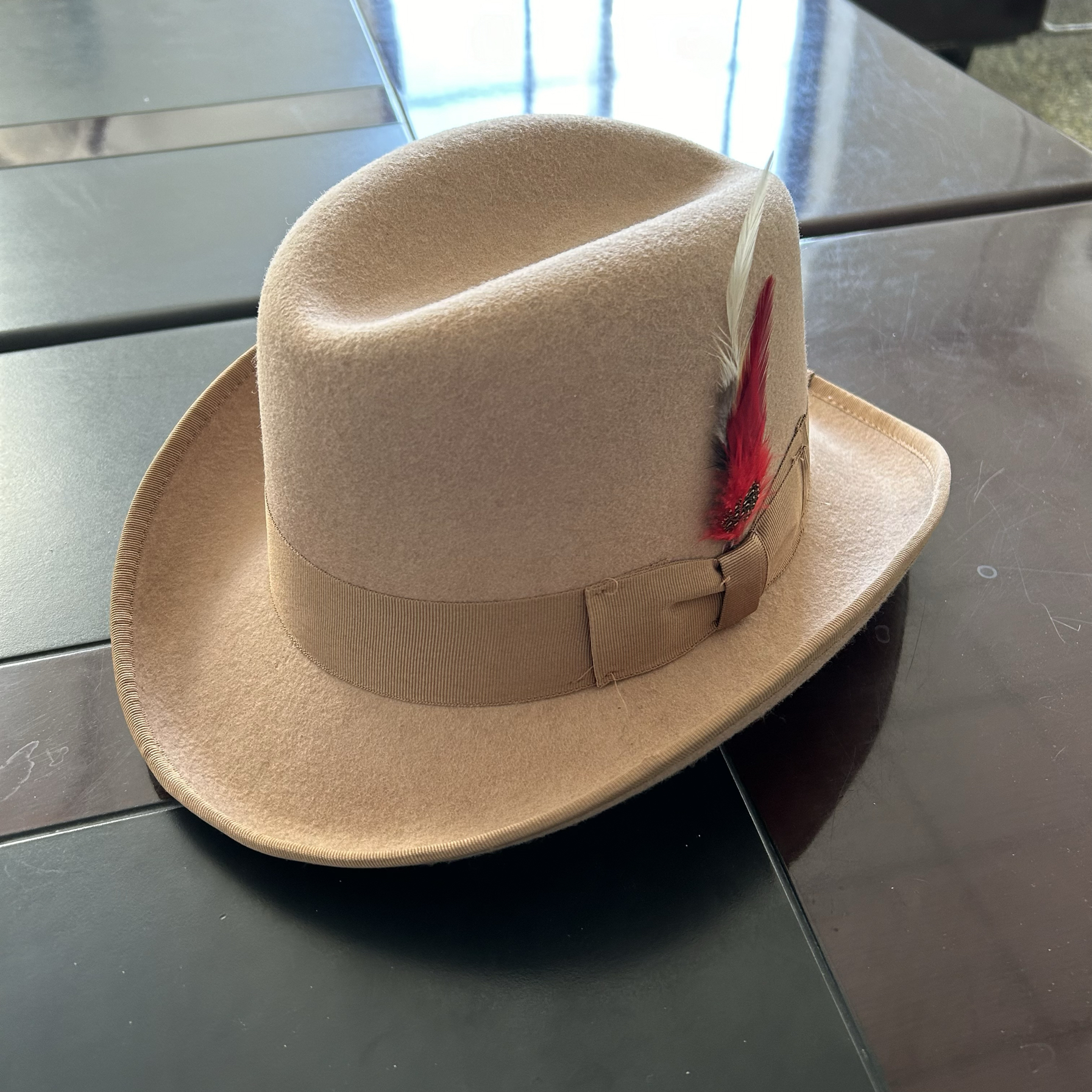 教父同款复古羊毛礼帽1930黄金年代宏堡帽子