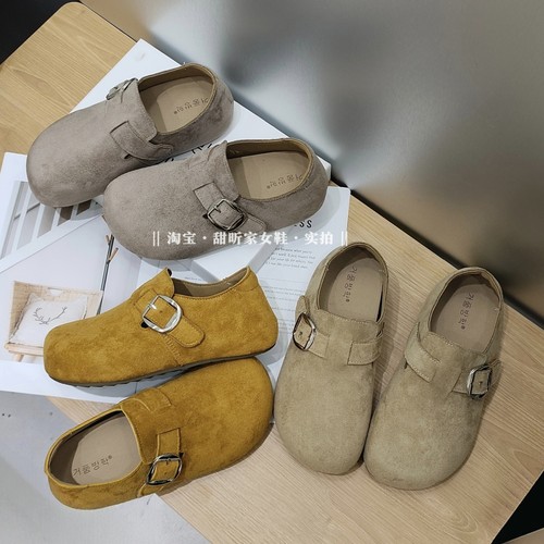 复古厚底内增高全包勃肯乐福鞋