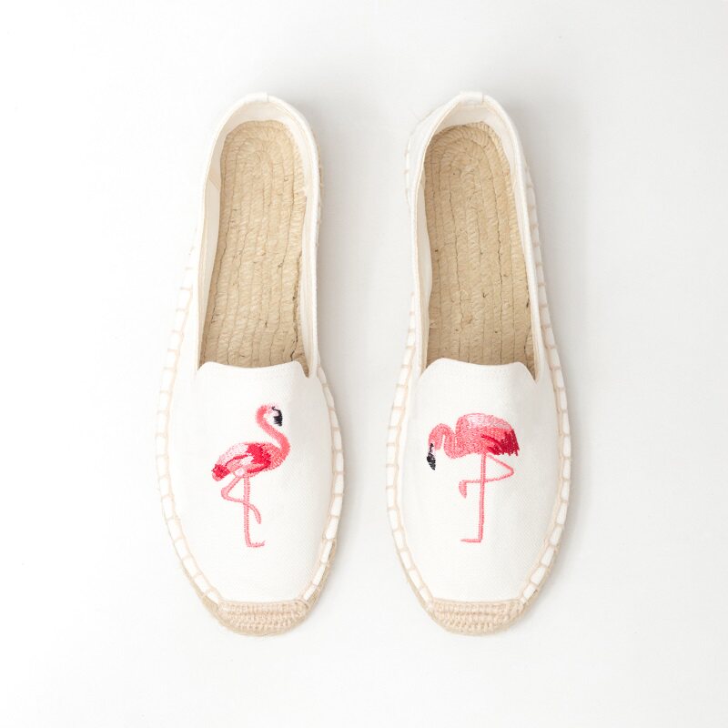 草编网红渔夫鞋女平底乐福鞋复古