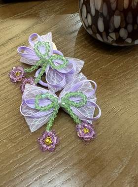 HN858紫色可爱樱桃发绳发圈