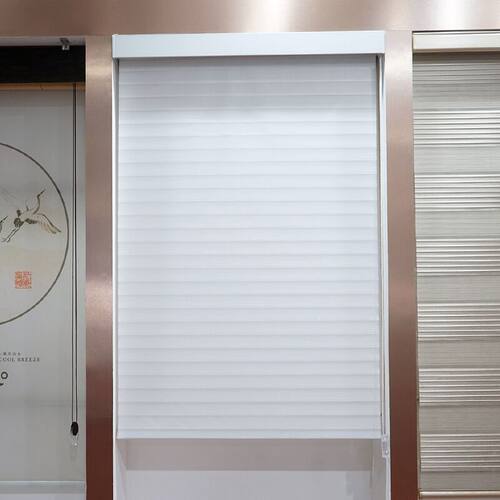 客厅防晒遮光窗帘成品隔热香格里拉帘3D打印可定制透光电动柔纱帘
