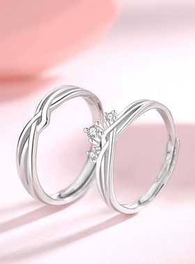 原创三生三世情侣戒指925纯银时尚简约缠绕对戒女520情人节礼物