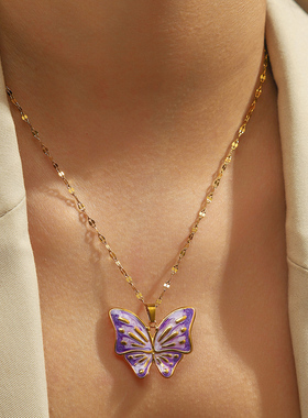 不锈钢百搭项链时尚女式气质高级