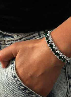 时尚高级感水晶手镯手链全铜百搭