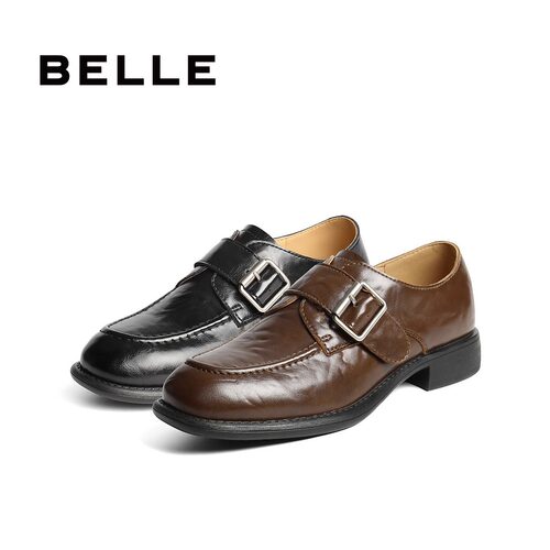 Belle/百丽女时光旅人厚底乐福鞋