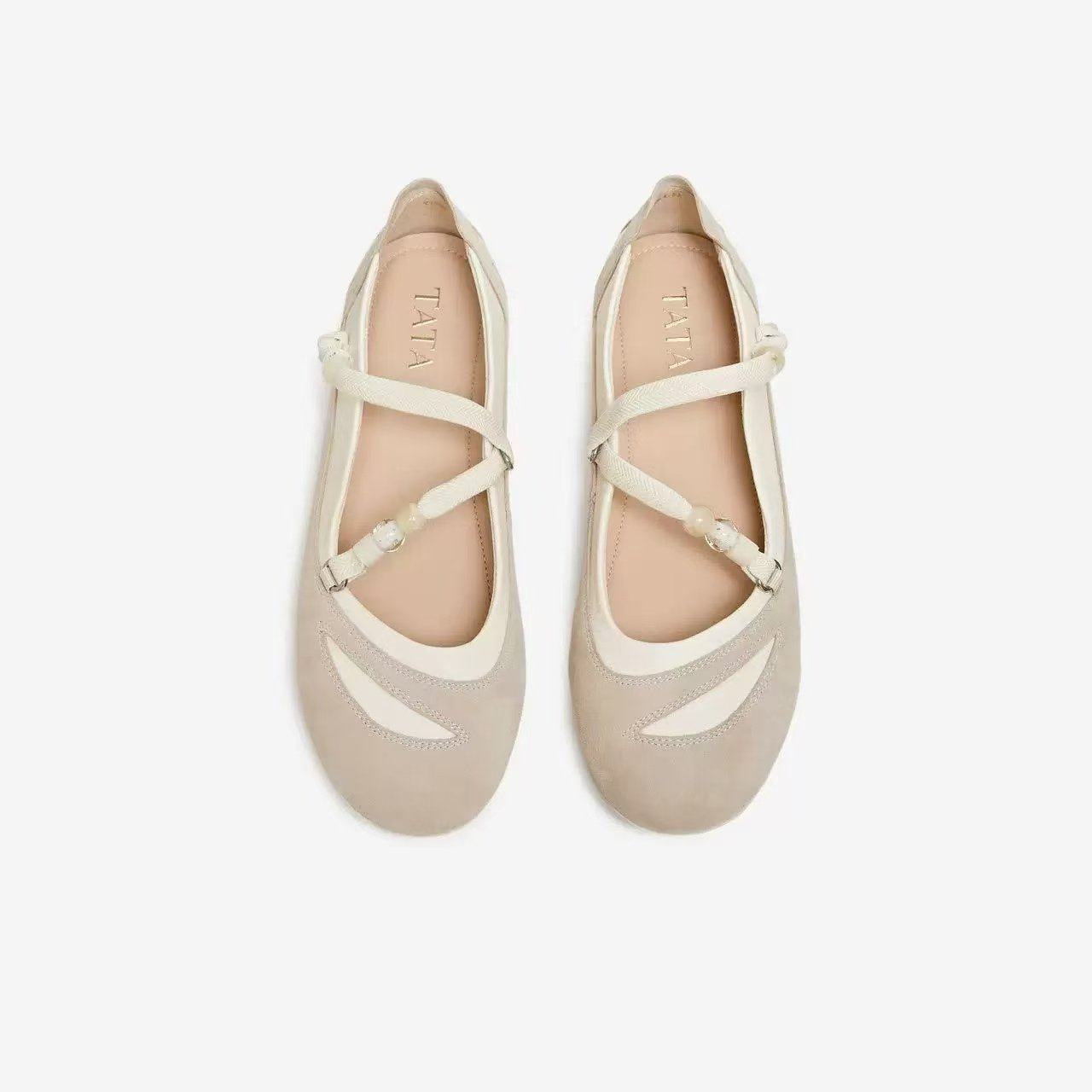 专柜正品TATA他她女2026春款季羊皮浅口单鞋时尚玛丽珍鞋YZR02AQ6,女鞋,玛丽珍鞋,淘宝优惠券,粉丝福利购,淘宝优惠卷