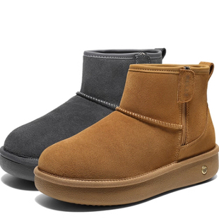 保暖户外雪地靴厚底毛毛棉鞋 男鞋 8XU01DD5 百丽2025冬新款 专柜正品