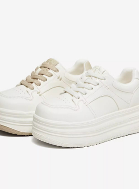 专柜正品他她2026春新款女鞋板鞋小白鞋厚底增高百搭白鞋CLR01AM6