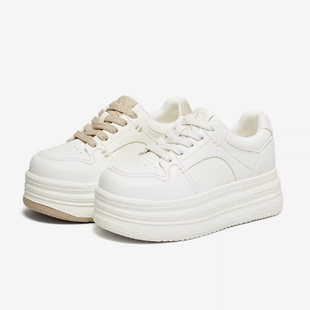 他她2026春新款 厚底增高百搭白鞋 女鞋 小白鞋 CLR01AM6 板鞋 专柜正品