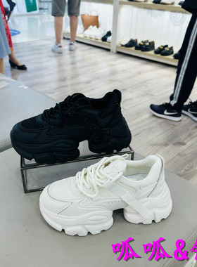 专柜正品他她2023秋款厚底老爹鞋女百搭休闲增高运动鞋WOG10CM3