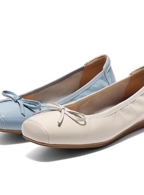 专柜正品百丽2025春季新款女鞋法式平底软底芭蕾浅口单鞋B3W2DAQ5