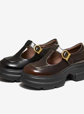 专柜正品他她2026春款女鞋真皮浅口单鞋休闲百搭玛丽珍鞋7OLA3AA6