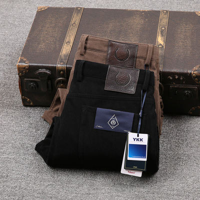 高端灯芯绒冬加薄绒平绒男休闲裤