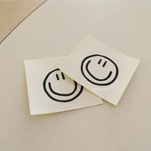 韩国INS网红咖啡店同款 笑脸贴纸奶茶杯打包杯封口贴纸定制个性