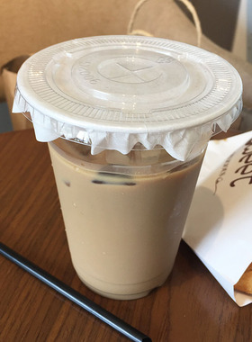 韩式咖啡厅INS风花边防漏纸咖啡奶茶杯口密封纸杯盖防漏装饰纸