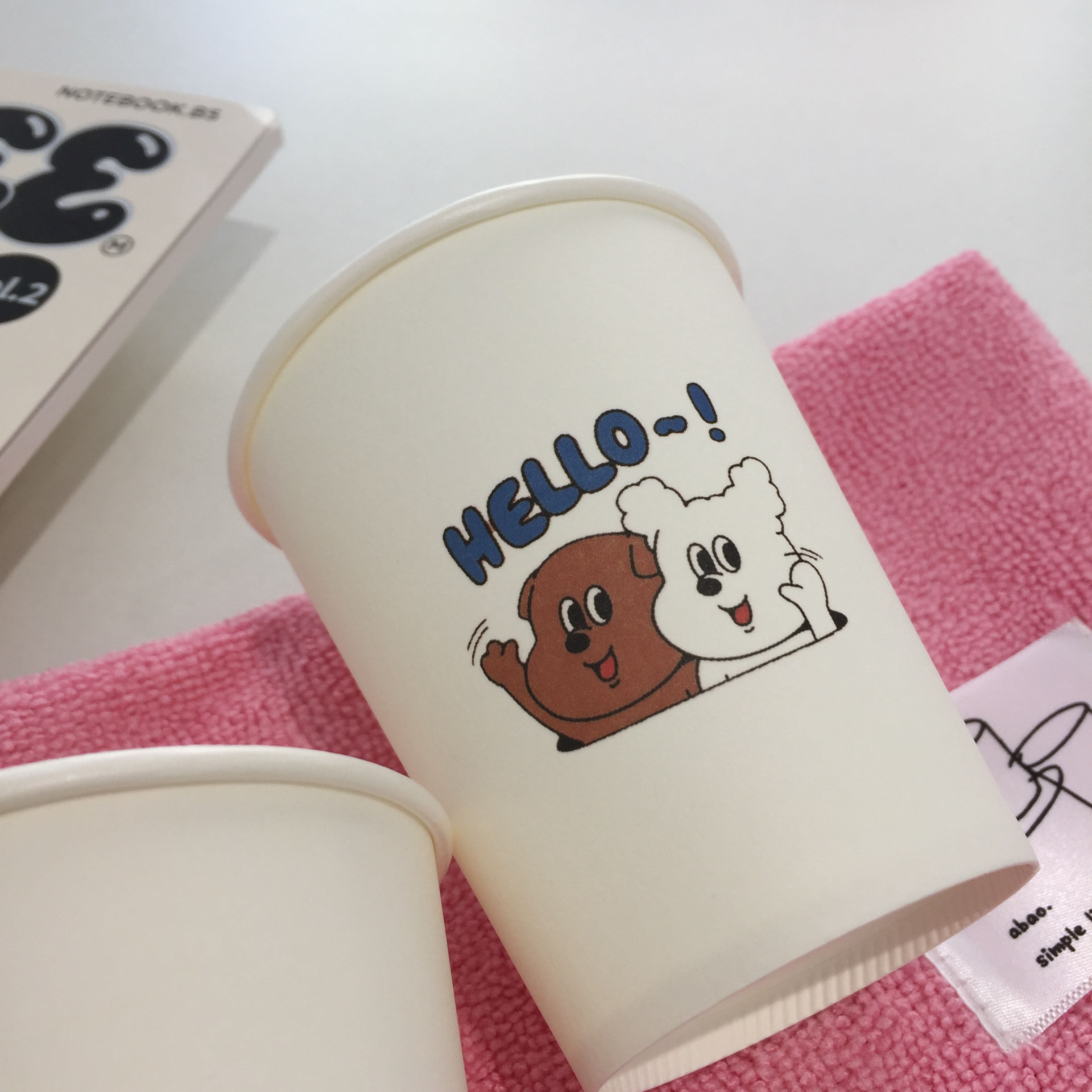 卡通狗可爱纸杯一次性水杯250ML