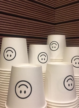 韩风INS笑脸试饮杯小容量迷你纸杯新品活动一次性饮用杯50ML带盖