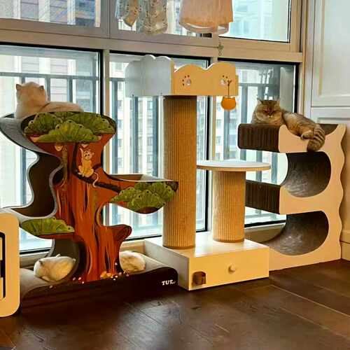 ICLE松树猫抓板顺丰耐磨一体