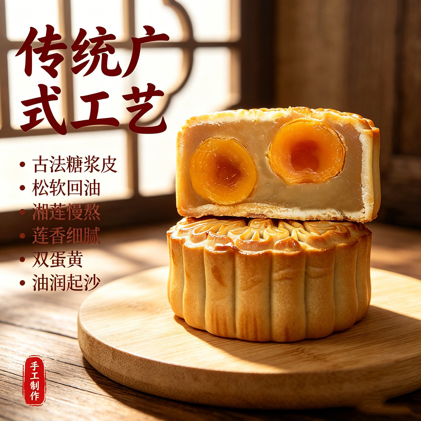 奢皇广州广式双黄白莲蓉大月饼
