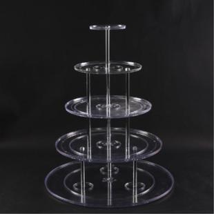 五层香槟塔架子婚庆道具生日派对香槟塔台三层亚克力塑料酒塔架子