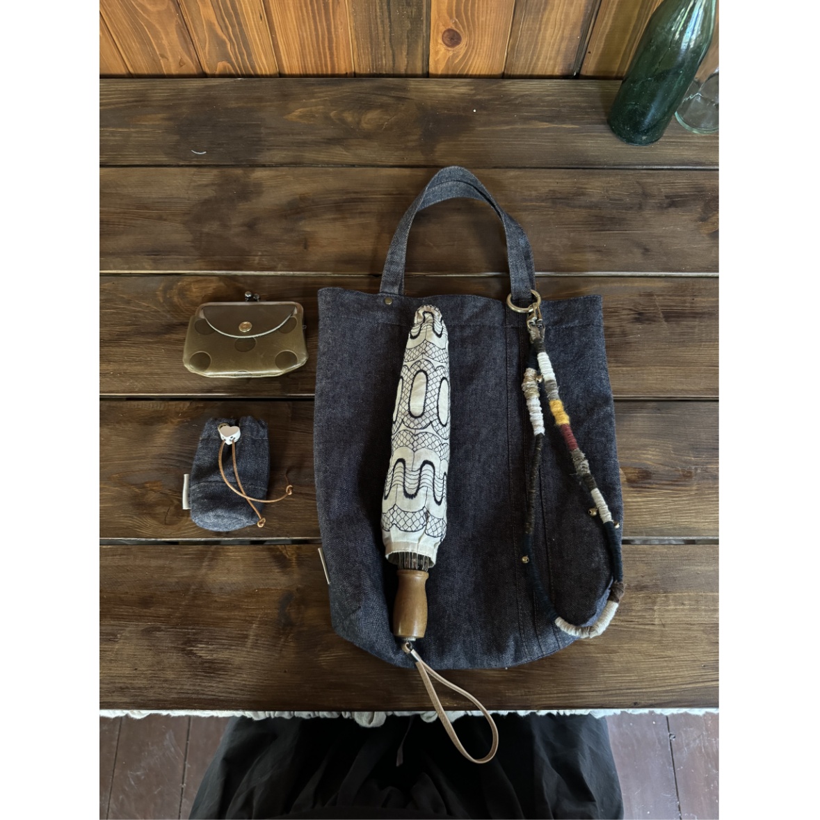 onebluenook丨亚麻色织牛仔色 手提包