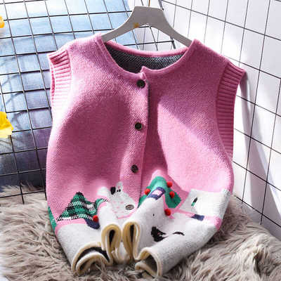 女童2025春季新款开衫背心针织马甲可爱小公主风洋气【正常发货】