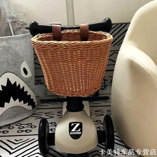 电动车前置物兜车筐自行摩托车前置挂篮置物神器车编织篓菜篮子