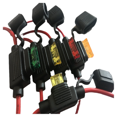 24V36V48V60V72V锂电池防水保险丝座盒带线插座电动电瓶车改装50A