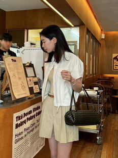 新款LET'SGO肩背包单肩变形手提女包欧美时尚羊皮编织包里外全皮