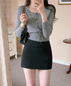 百搭高腰短裙紧身工装 春季 简约黑色包臀裙女半身裙2026新款 一步裙