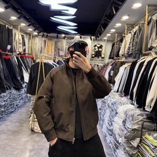 户外高级感极简立领短款羽绒服男冬季御寒老钱风外套潮夹克上衣服