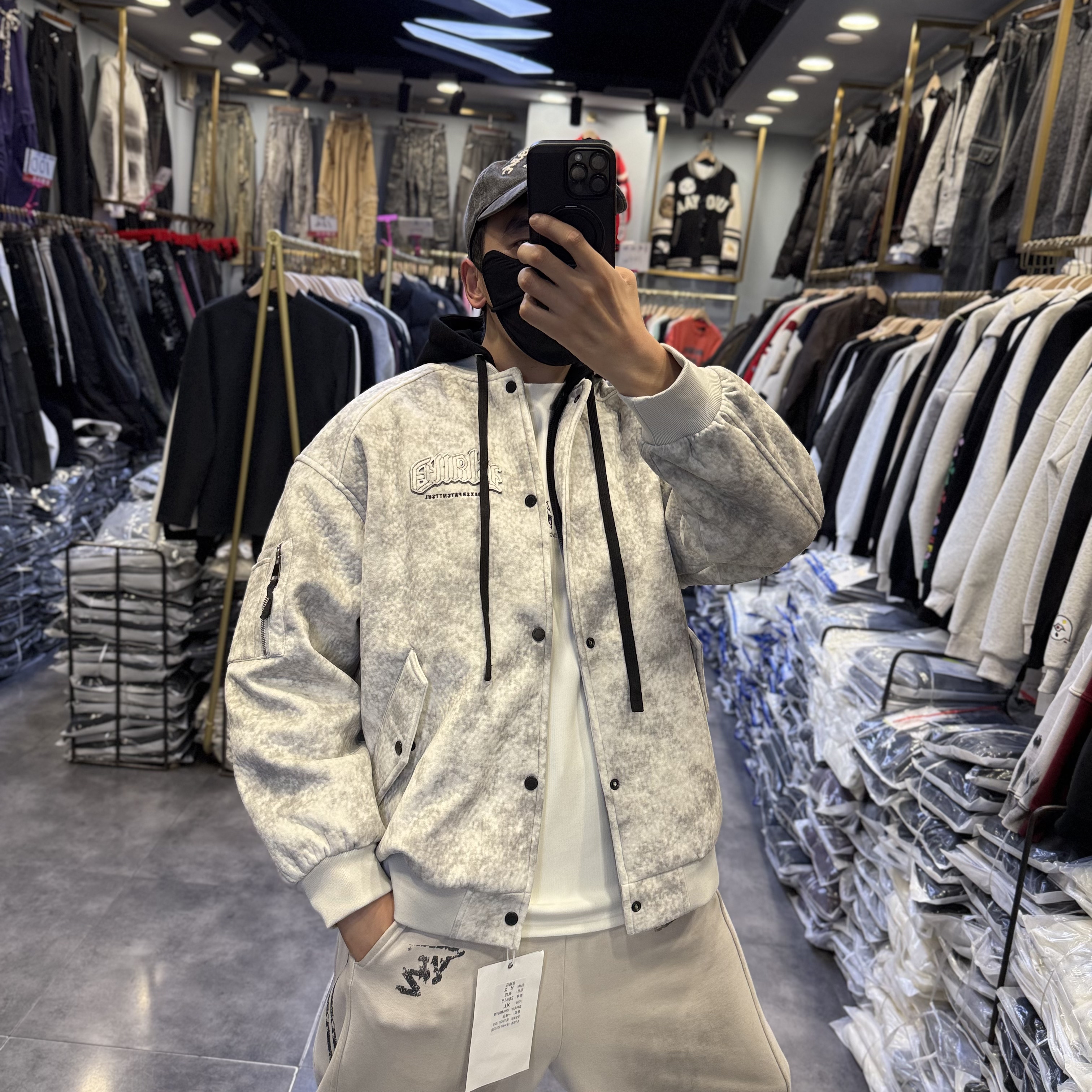 美式复古简约高级感连帽夹克棉服男秋冬百搭宽松加绒加厚外套上衣,男装,夹克,淘宝优惠券,粉丝福利购,淘宝优惠卷