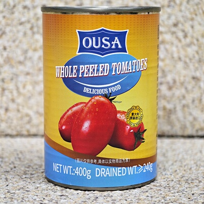 去皮整番茄罐头整个无皮小西红柿