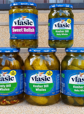 美国犹太醋腌青瓜黄瓜条酸爽即食罐头西餐冷菜VLASIC KOSHER DILL