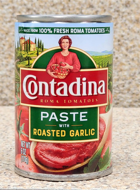 美国进口番茄膏烤大蒜风味蕃茄酱CONTADINA ROMA TOMATOES PASTE