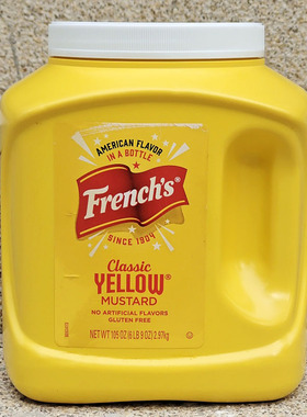 美国旗牌黄芥末酱商用美式热狗汉堡调味酱FRENCHS YELLOW MUSTARD