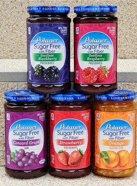 无糖高纤果酱吐司面包涂抹酱POLANER SUGAR FREE FRUIT PRESERVES