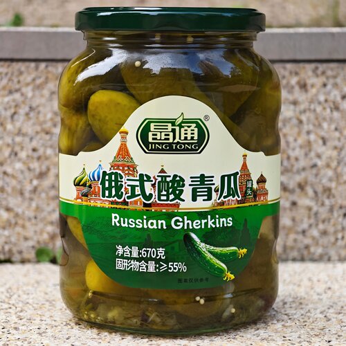 俄式酸青瓜罐头俄罗斯风味小黄瓜