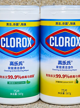 高乐氏家居清洁湿巾去除污渍油脂抹布CLOROX DISINFECTING WIPES