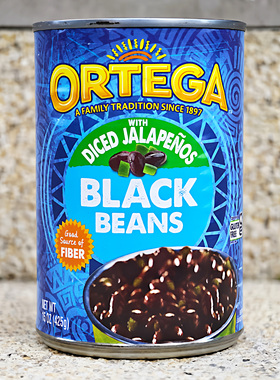 美国进口传统墨西哥辣椒碎黑豆罐头DICED JALAPENOS BLACK BEANS