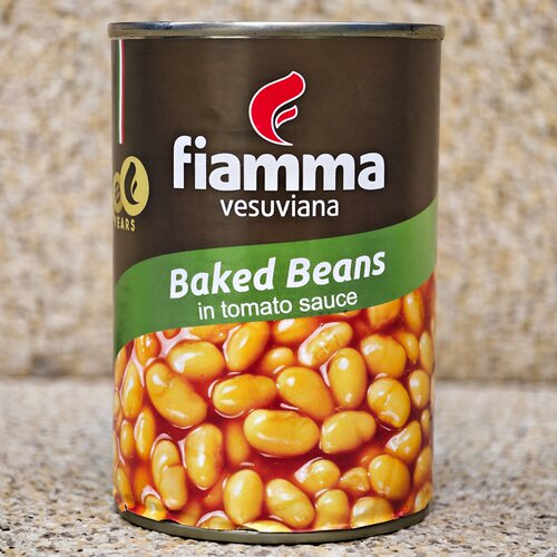 意大利进口维拉火山茄汁焗豆罐头已熟黄豆即食FIAMMA BAKED BEANS